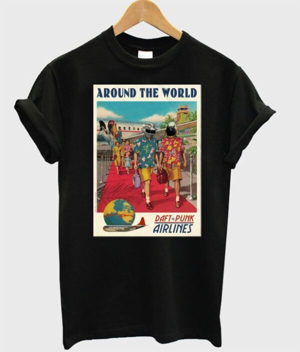 Around The World Daft Punk Shirt Unisex Essential 100 Cotton T Shirt min