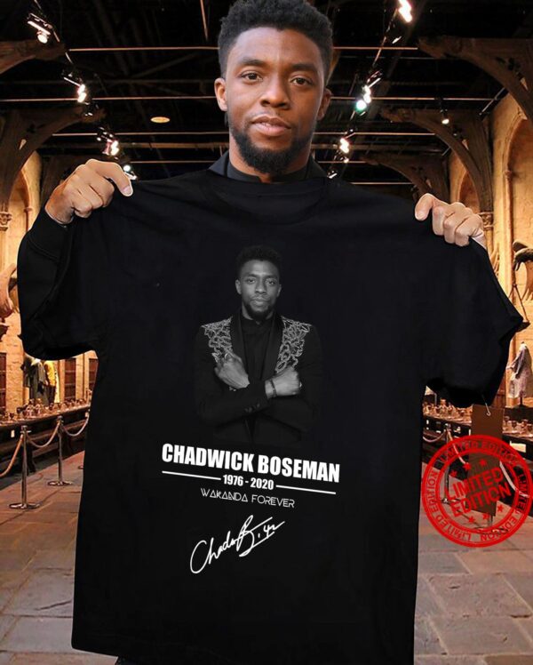 Chadwick Boseman 1976 2020 Wakanda Forever Signature Classic T Shirt Chadwick Boseman Shirt min