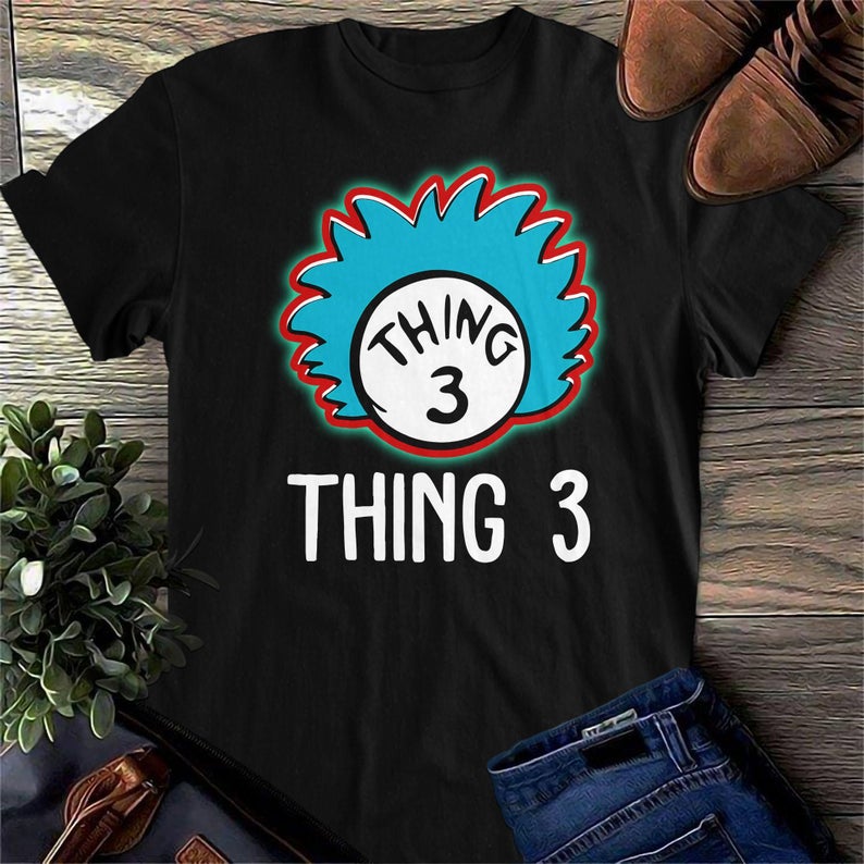 Dr. Seuss Thing 3 Emblem Classic T Shirt Dr. Seuss Thing 3 Shirt ...