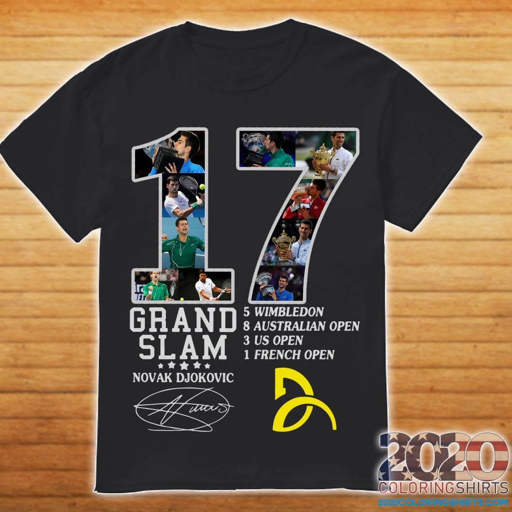 Novak Djokovic 17 Grand Slam Signatures 