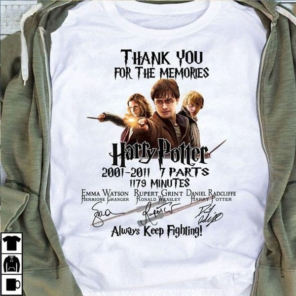 Harry Potter Thank You For The Memories Signature T Shirt S 6XL Good Cotton min