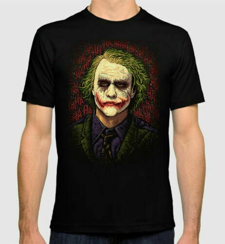 Joker Heath Ledger Dark Knight DC Classic Unisex T Shirt min