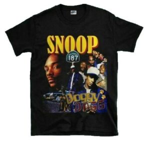 Vintage Snoop Dogg Black T Shirt S 5XL Good Cotton min