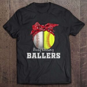 Busy Raising Ballers Baseball Softball Mom Dad Parents Fathers Day Classic Unisex T Shirt