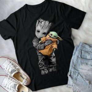 The Groot Hug Baby Yoda Classic Unisex T Shirt