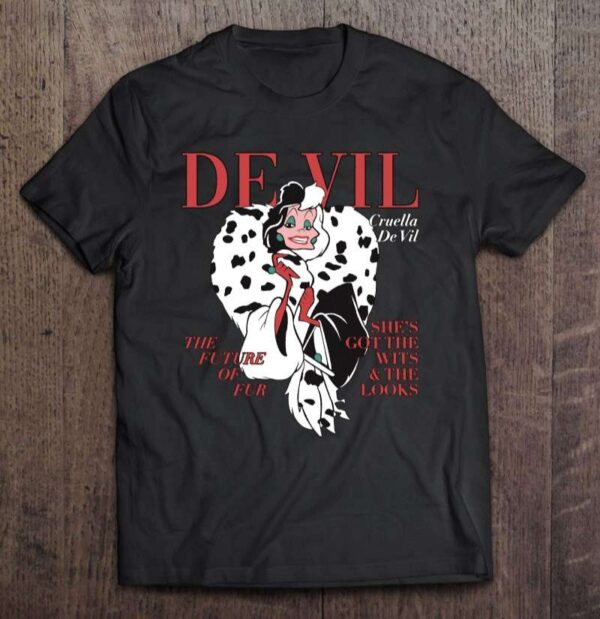 Villains Cruella De Vil Magazine Cover Classic Unisex T Shirt