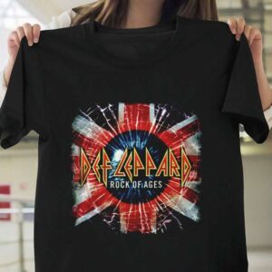 Def Leppard Rock Of Ages Union Jack T Shirt 1