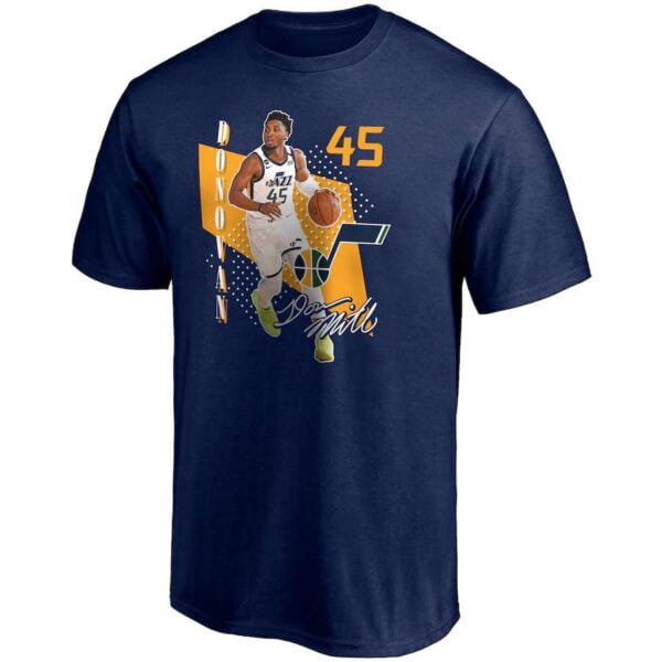 Donovan Mitchell Navy Utah Jazz Pick Roll Classic T Shirt