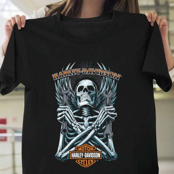 harley davidson skull shirt