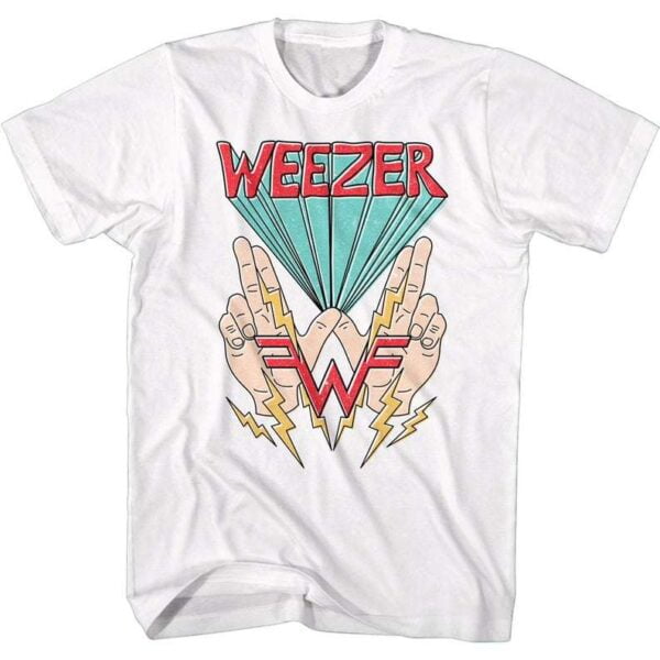 Weezer Hands Logo Rock and Roll T Shirt