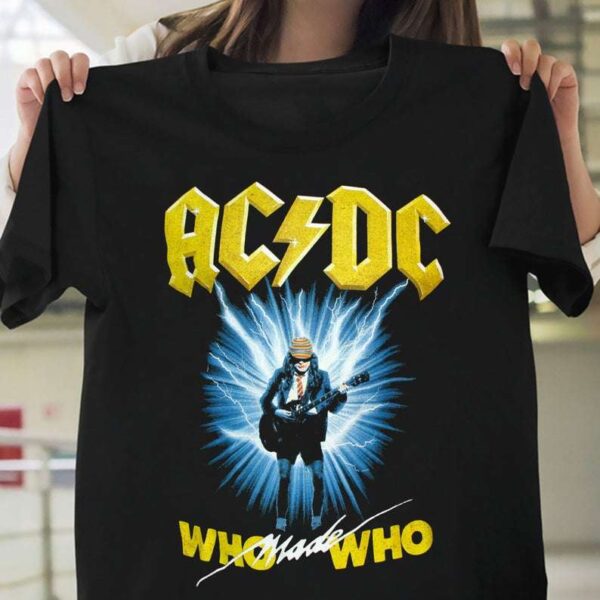 ACDC Who Made Who Rock Roll Band T Shirt