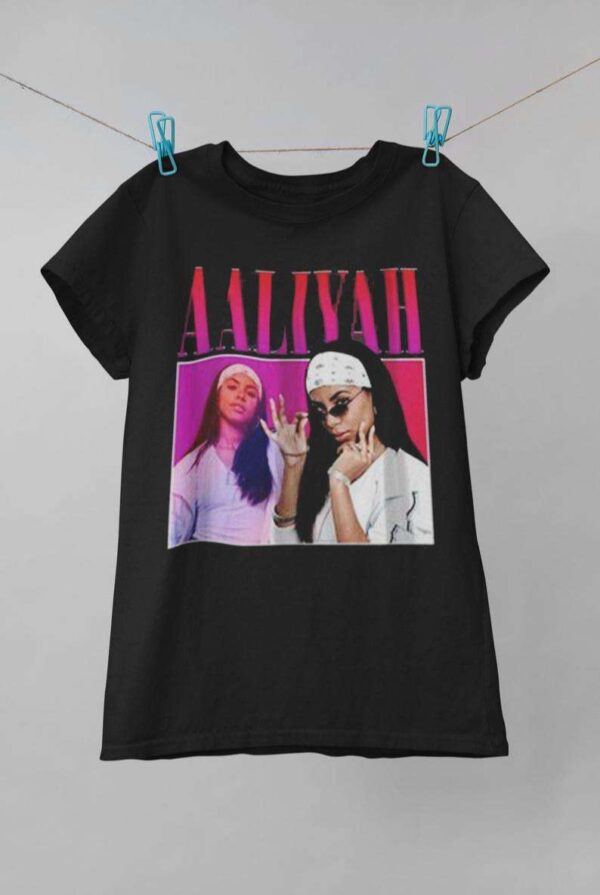 Aaliyah Pop Singer Vintage Retro Style Rap Music Hip Hop T Shirt