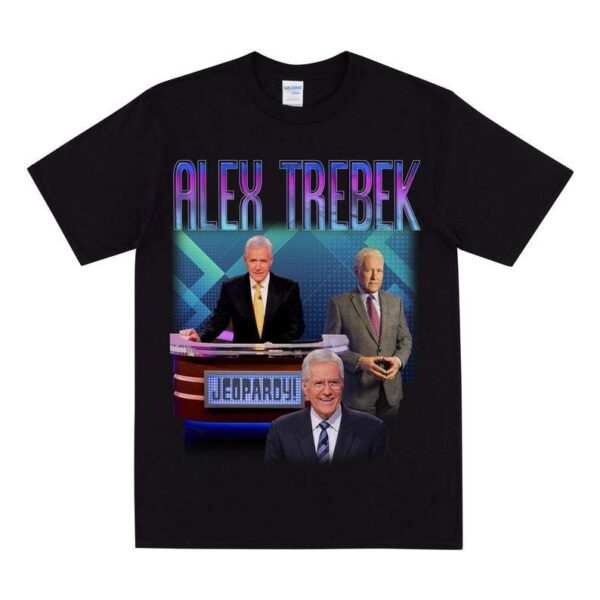 Alex Trebek Jeopardy Tv Show Vintage T Shirt