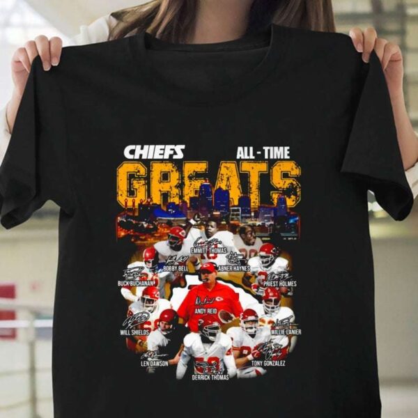 Awesome Kansas City Chiefs All Time Greats Legends Signatures Shirt