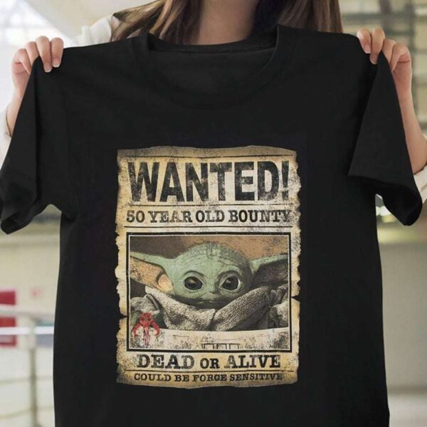 Baby Yoda Child Mandalorian Wanted Poster T Shirt