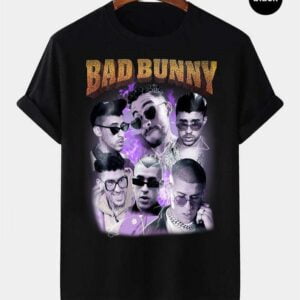 Bad Bunny Sunflower Vintage Retro Style Rap Music Hip Hop T Shirt
