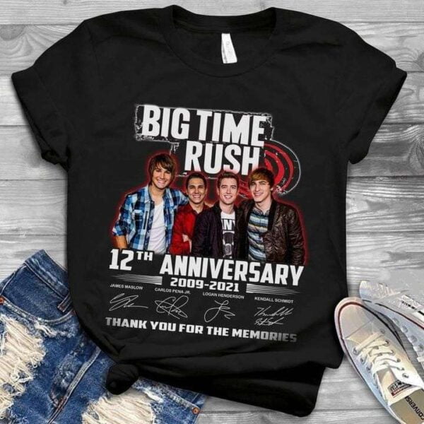Big Time Rush 12th Anniversary Signature T Shirt