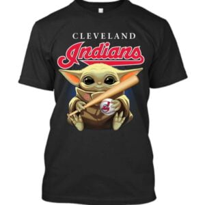 Cleveland Indians Baby Yoda Baseball T Shirt