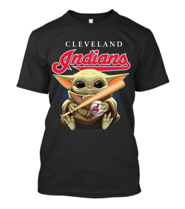 Cleveland Indians Baby Yoda Baseball T Shirt