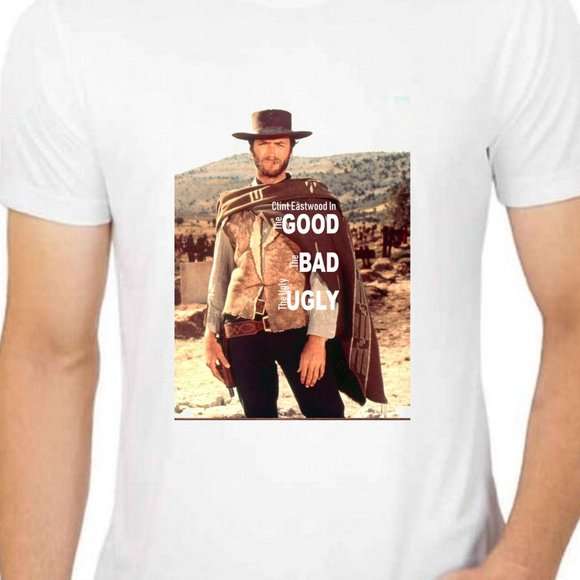 Gents The Good The Bad and The Ugly Clint Eastwood T-Shirt Ladies & Kids Sizes