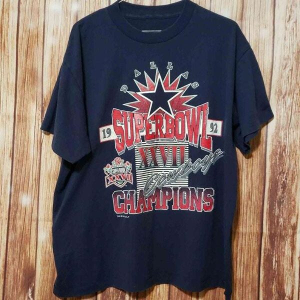 Dallas Cowboys Super Bowl NFL Football Champions Vintage 90s T Shirt