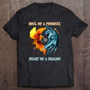 Dragon Mythology Gift Soul Of A Phoenix Heart Of A Dragon Sarcastic Pentagram 0 2195