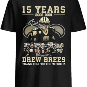 Drew Brees Signature Thank You For The Memories T Shirt