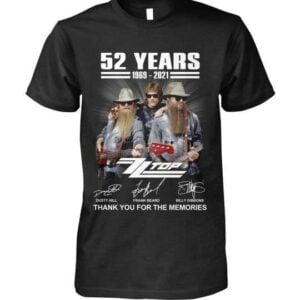 Dusty Hill Frank Beard Bill Gibbons 52 Years 1969 2021 Thank You For The Memries T Shirt