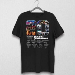 Fast And Furious 20 Years 2001 2021 T Shirt