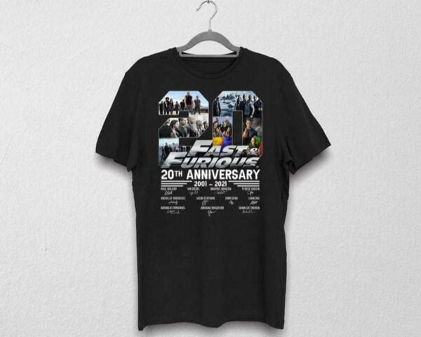 Fast And Furious 20th Anniversary 2001 2021 T Shirt