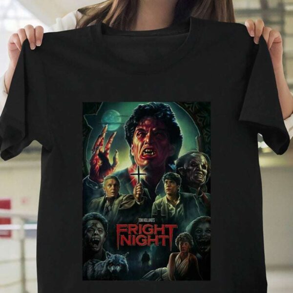 Fright Night 80s Horror Movie Poster T Shirt