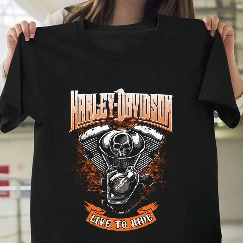Harley Davidson Motorcycles Skull Unisex T Shirt - Best of Pop Culture ...