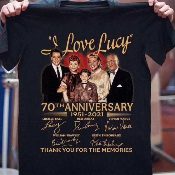 I Love Lucy 70th Anniversary Signatures T Shirt