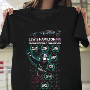 Lewis Hamilton Seven Time Formula 1 World Champion T Shirt