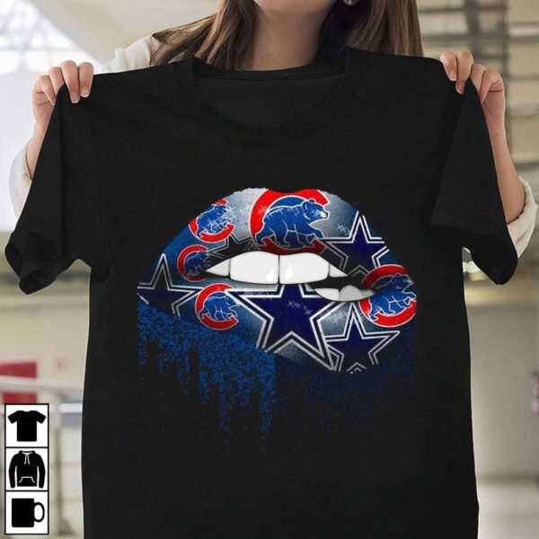 Lip Dallas Cowboys And Chicago Cubs T Shirt