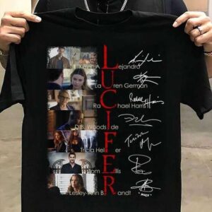 Lucifer 04 Season 67 Episodes Tom Ellis Signature T Shirt