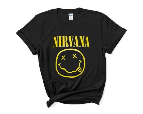 Nirvana Kurt Cobain Smiley Face T Shirt