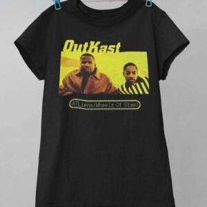 Outkast ATliens Wheelz Of Steel Vintage Retro Style Rap Music Hip Hop T Shirt