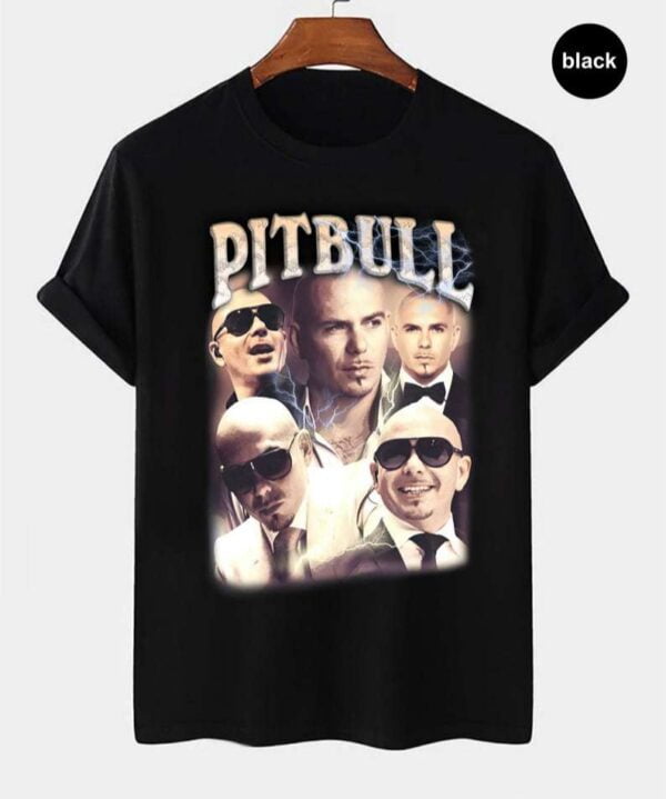 Pitbull Vintage Retro Style Rap Music Hip Hop T Shirt