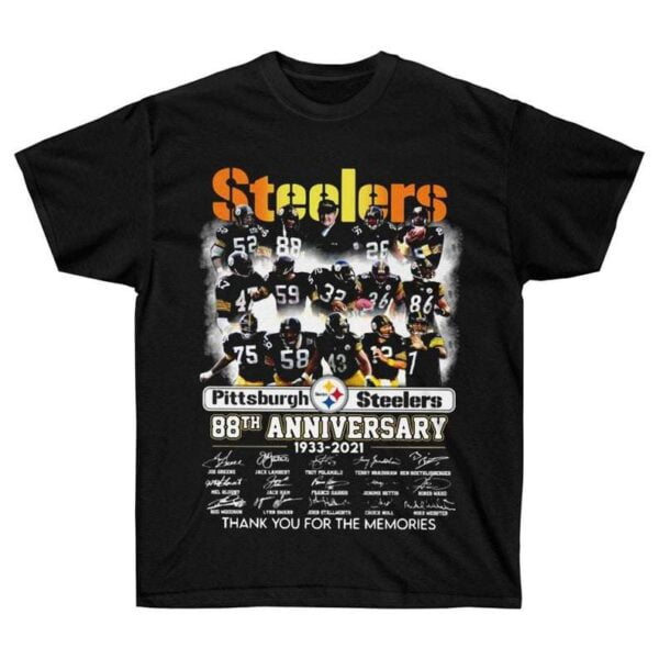 Pittsburgh Steelers 88th Anniversary 1933 2021 Signatures T Shirt