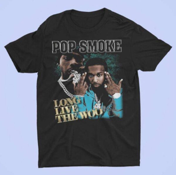 Pop Smoke Retro Long Live The Woo T Shirt
