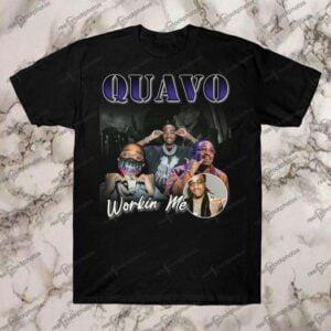 Quavo Workin Me Vintage Retro Style Rap Hip Hop T Shirt