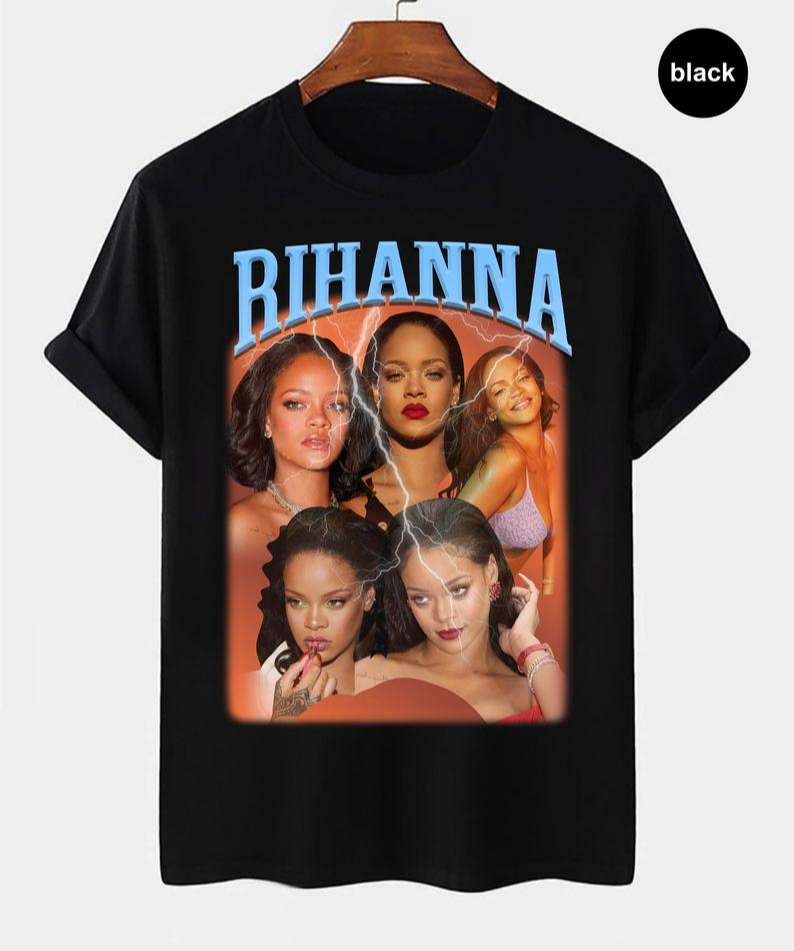 Rihanna Vintage Retro Style Rap T Shirt - Online Fashion Shopping