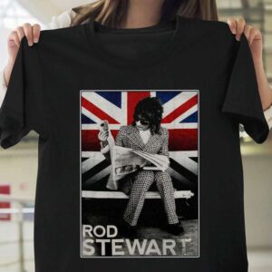 Rod Stewart Plaid Union Jack Tour 2014 T Shirt