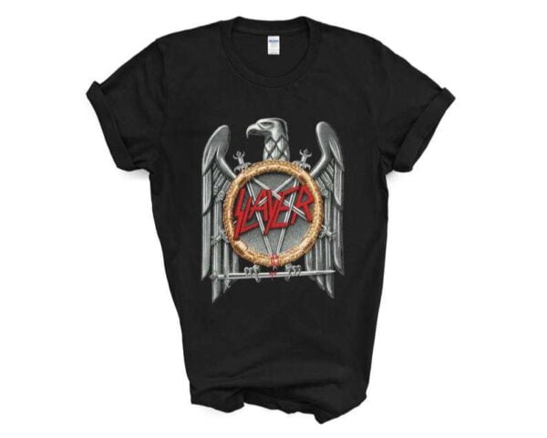 Slayer Mens Silver Eagle T Shirt