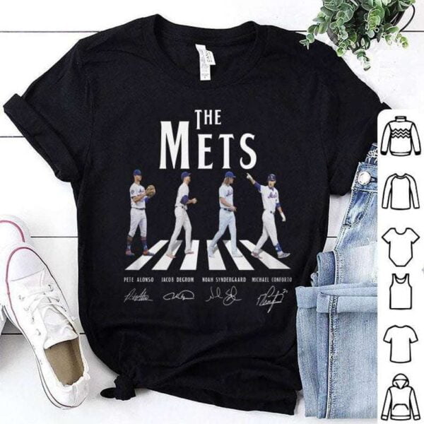The New York Mets Baseball Abbey Road Signatures T Shirt