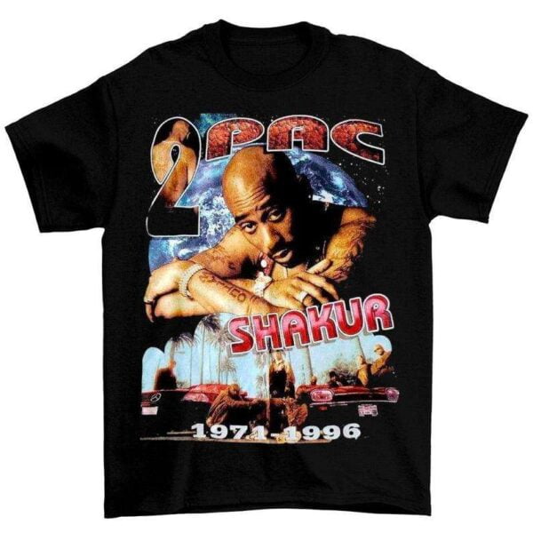 Tupac Shakur 1871 1996 Retro Vintage Bootleg T Shirt