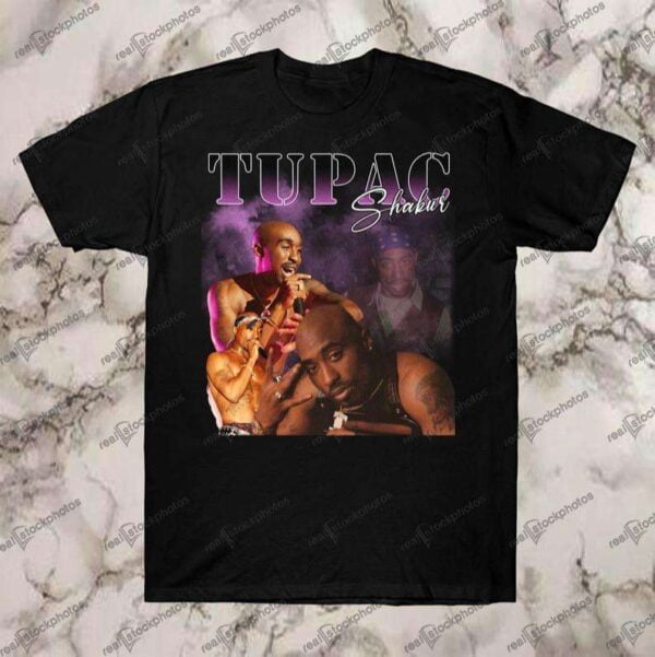 Tupac Shakur Vintage Retro Style Rap 90s T Shirt