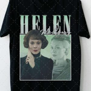 Vintage Helen McCrory 1968 2021 Polly Gray Narcissa Malfoy T Shirt