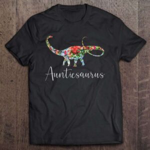 Auntiesaurus Funny Floral Aunt Dinosaur Unique Gift Women Tank Top 0 2195